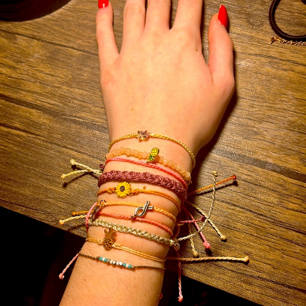 Pura Vida Bundle: 10 Bracelets, 1 anklet, and 1 ring
